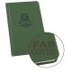Rite in the Rain Mini Bound Book,Fabrikoid Cover,4 1/4x6 1/4in,Green 970F-M