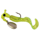 Road Runner Curly Tail Jig w/Spinner, Chartreuse Glitter, 1/16oz, Strip Card, 1602-062