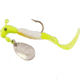 Road Runner Curly Tail Jig w/Spinner, Chartreuse/White/Yellow/Chartreuse, 1/16oz, Strip Card, 1602-316