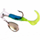 Road Runner Curly Tail Jig w/Spinner, White/Blue Pearl/Chartreuse, 1/8oz, Strip Card, 1603-136
