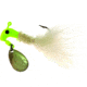 Road Runner Marabou Jig w/Spinner, 1/16 oz Chartreuse/White Strip, 2/Pack, B2-1002-081