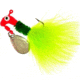 Road Runner Marabou Jig w/Spinner, Fluorescent Red/Green/Chartreuse Strip, 1/16oz, Strip Card, 1002-011