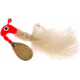 Road Runner Marabou Jig w/Spinner, Fluorescent Red/White Strip, 1/32oz, Strip Card, 1001-009