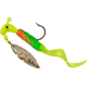 Road Runner Pro Series Curly Tail Jig w/Spinner, Chartreuse/Pumpkin/Orange/Chartreuse Strip, 1/16oz, 1 Pack, 1652-048