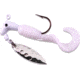 Road Runner Pro Series Curly Tail Jig w/Spinner, White Strip, 1/4oz, 1 Pack, 1654-001