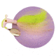 Road Runner Striper Bucktail Jig w/Spinner, Chartreuse/White/Chartreuse Strip, 1/2oz, Strip Card, 1006-094