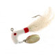 Road Runner Striper Bucktail Jig w/Spinner, White/Red/Throat White Strip, 1/2oz, Strip Card, 1006-091