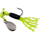 Road Runner Turbo Tail Jig w/Spinner, Chartreuse/Black/Chartreuse Strip, 1/8oz, Strip Card, 1203-030