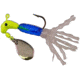 Road Runner Turbo Tail Jig w/Spinner, Chartreuse/Blue/White Strip, 1/8oz, Strip Card, 1203-084