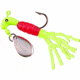 Road Runner Turbo Tail Jig w/Spinner, Chartreuse/Red/Chartreuse Strip, 1/8oz, Strip Card, 1203-044