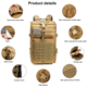 Roaring Fire 45L Tactical Backpack, FDE, 19.6x11.8x11.8 inch, RF096 DT