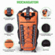 Rockagator Hydric Series Waterproof Backpack, 40L, Green, HDC40GRN