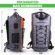 Rockagator Hydric Series Waterproof Backpack, 40L, Green, HDC40GRN