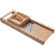 Roots &amp; Harvest Triple Blade Cabbage Cutter, Wood/Stainless, Small, 1347