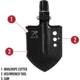 Rothco 8-in-1 Multi-Tool Survival Shovel / Portable Camping Entrenching Tool - Stainless Steel, 10156