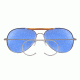 Rothco Aviator Air Force Style Sunglasses, Blue, Military Printed Case and Box, 10200-Blue-MilitaryPrintedCaseBox