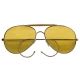 Rothco Aviator Air Force Style Sunglasses, Yellow, Military Printed Case and Box, 10200-Yellow-MilitaryPrintedCaseBox