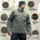 Rothco Diamond Quilted Cotton Jacket, Olive Drab, XL, 42005-OliveDrab-XL