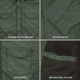 Rothco Diamond Quilted Cotton Jacket, Olive Drab, XL, 42005-OliveDrab-XL