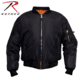 Rothco Enhanced Nylon MA-1 Flight Jacket, Black, 4XL, 2893-Black-4XL