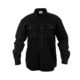 Rothco Heavy Weight Solid Flannel Shirt, Black, L, 4637-Black-L