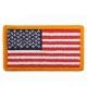 Rothco Iron On / Sew On Embroidered US Flag Patch, Red White Blue with Yellow Border, 1777-RedWhiteBluewithYellowBorder-Normal