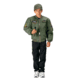 Rothco Kids Flight Jacket With Patches, Sage Green, Small, 7340-SageGreen-S
