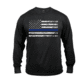 Rothco Long Sleeve Thin Blue Line T-Shirt, M, 3925-M
