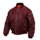 Rothco MA-1 Flight Jacket, Maroon, Small, 7327-Maroon-S