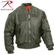 Rothco MA-1 Flight Jacket with Patches, Sage Green, Small, 7240-SageGreen-S