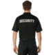 Rothco Moisture Wicking Security Polo Shirt - Mens, Black w/White Lettering, S, 3216-Sm