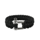 Rothco Paracord Bracelet With D-Shackle, Black, 7, 915-Black-7Inches