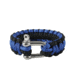 Rothco Paracord Bracelet With D-Shackle, Blue/Black, 7, 912-BlueBlack-7Inches