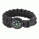 Rothco Paracord Compass Bracelet, Black, 7, 957-Black-7Inches