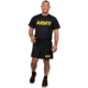 Rothco Physical Training Shirt, Black/Gold, L, 46020-Lg