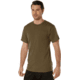 Rothco Pocket T-Shirt Collection Available In Cotton/Poly and Moisture Wicking Poly, Brown, Small, Cotton/Polyester, 36920-Brown-CottonPolyester-S