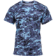 Rothco Polyester Performance T-Shirt, Mens, Sky Blue Digital Camo, Large, 44030-031