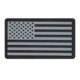 Rothco PVC US Flag Patch With Hook Back, Black/Silver, Bulk Packaging, One Size, 27781-BlackSilver-BulkPackaging-OneSize