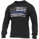 Rothco Thin Blue Line Flag Crew Neck Sweatshirt, Mens, Black, 3XL, 2846