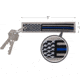 Rothco Thin Blue Line Flag Patch Keychain, Polyester, Zinc Alloy, 1258