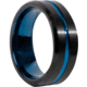 Rothco Tungsten Carbide Thin Blue Line Ring, Black, 7, 19991-Black-7