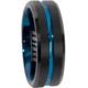 Rothco Tungsten Carbide Thin Blue Line Ring, Black, 7, 19991-Black-7