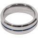 Rothco Tungsten Carbide Thin Blue Line Ring, Silver, 7, 19992-Silver-7