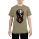 Rothco US Flag Bearded Skull T-Shirt - Mens, Coyote Brown, Small, 10822-CoyoteBrown-S