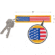 Rothco US Flag Patch Keychain, 1 x 5in, 1256