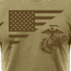 Rothco US Flag / USMC Eagle, Globe, &amp; Anchor T Shirt, Coyote Brown, Medium, 54280-CoyoteBrown-M