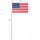 Rothco US Stick Flag, 1 Piece, 15223-OnePiece