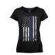 Rothco Womens Thin Blue Line Longer T-Shirt, Extra Small, 5688-XS