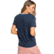 Roxy Broken Lines T-Shirt - Womens, Mood Indigo, Small, ERJZT04697-BSP0-S