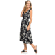Roxy In The Mood For Dance Wrap-Front Midi Dress - Womens, Anthracite Flower Of Love, Small, ERJWD03336-KVJ8-S